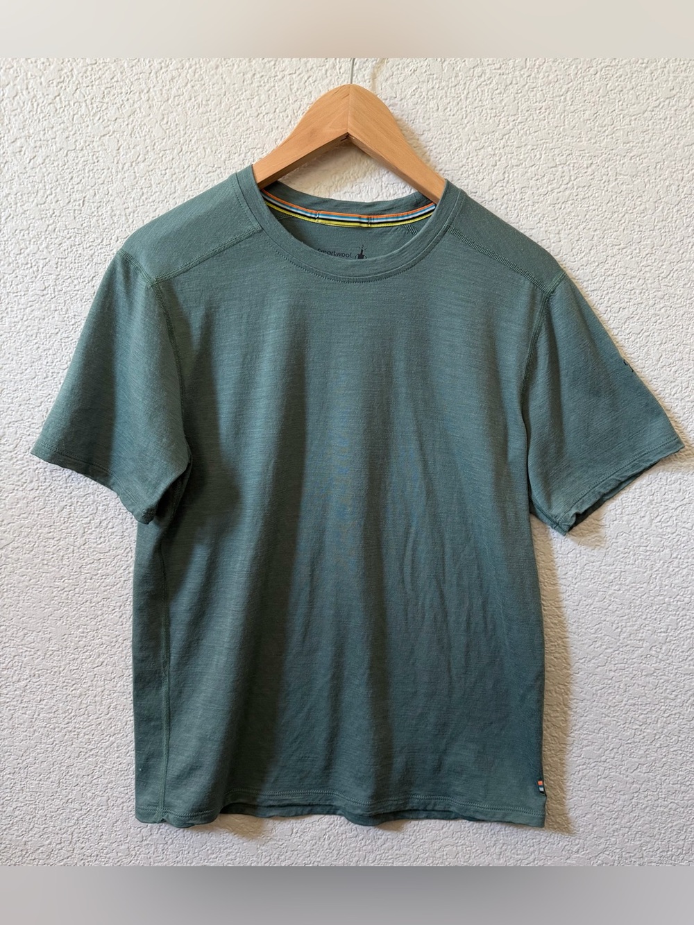 Smartwool Men’s Size Medium Merino Short Tee Shirt Green Outdoor/ Hiking